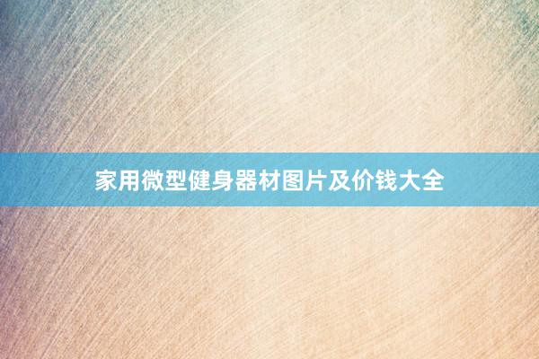 家用微型健身器材图片及价钱大全